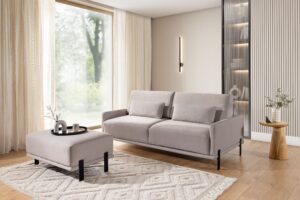 Σετ Καναπες και Πουφ Melia / Μπεζ/ 213x85x171 BOG20764