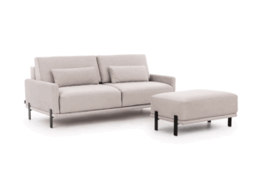 Σετ Καναπες και Πουφ Melia / Μπεζ/ 213x85x171 BOG20764