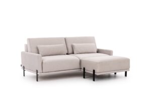 Σετ Καναπες και Πουφ Melia / Μπεζ/ 213x85x171 BOG20764