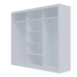 Ντουλάπα Grandio Λευκή 250x60x215cm