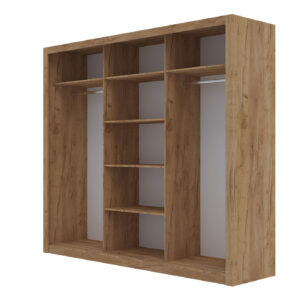 Ντουλάπα Grandio Χρυσό Δρυς 250x60x215cm