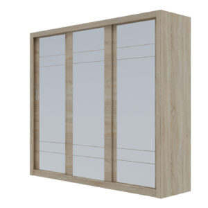 Ντουλάπα Grandio Σονόμα με καθρέφτη 250x60x215cm