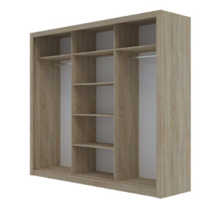 Ντουλάπα Grandio Σονόμα με καθρέφτη 250x60x215cm