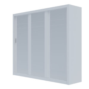 Ντουλάπα Grandio Λευκή με καθρέφτη 250x60x215cm