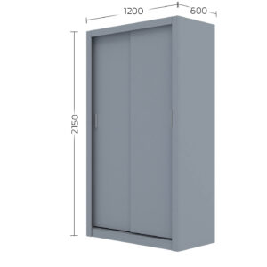 Ντουλάπα Linea Γκρι 120x60x215cm