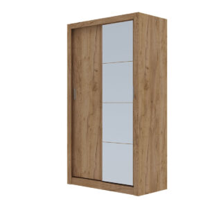 Ντουλάπα Linea Χρυσό Δρυς με καθρέφτη 120x60x215cm