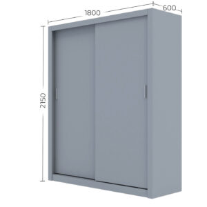 Ντουλάπα Reflex Γκρι 180x60x215cm
