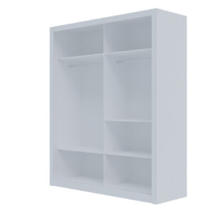 Ντουλάπα Reflex Λευκή με καθρέφτη 180x60x215cm