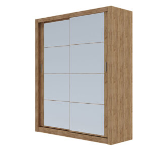 Ντουλάπα Reflex Χρυσό Δρυς με καθρέφτη 180x60x215cm