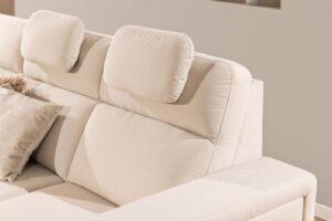 Καναπές/Κρεβάτι Lari με αποθηκευτικό χώρο/ Κρεμ/ Αριστερή γωνία/ 257x100x180 BOG3421