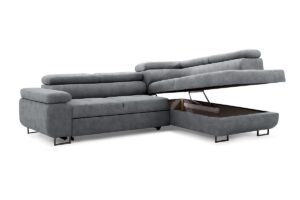 Γωνιακός καναπές/Κρεβάτι Anna L/ Γραφίτης/ Δεξιά γωνία/271x98x201 BOG5363
