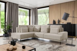 Γωνιακός Καναπές/Κρεβάτι Niki L/ Μπεζ/ Αριστερή γωνία /277x93x200 BOG6407