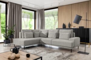 Γωνιακός Καναπές/Κρεβάτι Niki L/ Γκρι/ Αριστερή γωνία /277x93x200 BOG6007