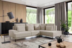 Γωνιακός Καναπές/Κρεβάτι Niki L/ Μπεζ/ Δεξιά γωνία /277x93x200 BOG6887