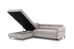 Γωνιακός καναπές/κρεβάτι Elaris L/ Μπεζ/ 251x97x203 Αριστερή γωνία BOG0454