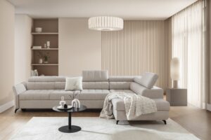 Γωνιακός Καναπές/Κρεβάτι Elaris Maxi / Μπεζ/ Δεξιά γωνία/ 320x97x203 BOG3658