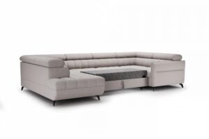 Γωνιακός καναπές/κρεβάτι Elaris U / Μπεζ/ 340x97x203 Αριστερή γωνία BOG0044