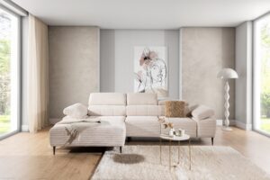 Γωνιακός Καναπές/Κρεβάτι Taler Mini/ Κρεμ/ Αριστερή γωνία/ 293x96x176 BOG0539