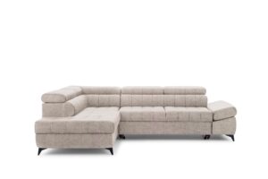 Γωνιακός Καναπές/Κρεβάτι Valer L/ Κρεμ/ Αριστερη γωνία/ 280x97x203 BOG56332