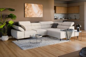 Γωνιακός Καναπές/Κρεβάτι Taler/ Κρεμ/ Δεξιά γωνία/ 312x96x214 BOG5923