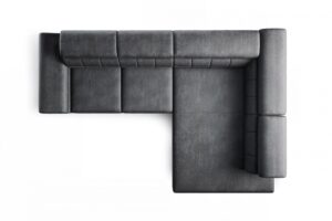 Γωνιακός Καναπές/Κρεβάτι Taler/ Γραφίτης/Χρυσά πόδια/ Δεξιά γωνία/ 312x96x214 BOG5988