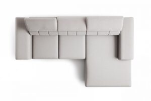 Γωνιακός Καναπές/Κρεβάτι Taler Mini/ Μπεζ/Χρυσά πόδια/ Δεξιά γωνία/ 293x96x176 BOG1989