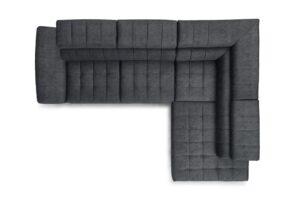 Γωνιακός καναπές/Κρεβάτι Valer L /Γραφίτης/ 280x97x203/ Δεξιά γωνία BOG2683