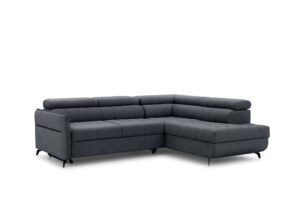 Γωνιακός καναπές/κρεβάτι Elaris L/ Γραφίτης/ Δεξιά γωνία/ 351x97x203- BOG8701