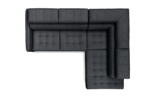 Γωνιακός καναπές/κρεβάτι Elaris L/ Γραφίτης/ Δεξιά γωνία/ 351x97x203- BOG8701