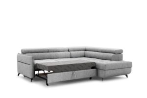 Γωνιακός καναπές/κρεβάτι Elaris L/ Γκρι/ 251x97x203 Δεξιά γωνία- BOG8760