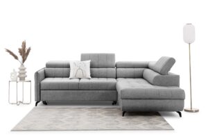 Γωνιακός καναπές/κρεβάτι Elaris L/ Γκρι/ 251x97x203 Δεξιά γωνία- BOG8760