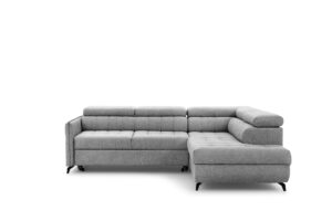 Γωνιακός καναπές/κρεβάτι Elaris L/ Γκρι/ 251x97x203 Δεξιά γωνία- BOG8760