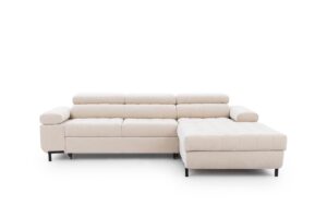 Γωνιακός καναπές/Κρεβάτι Tyro L II/ Μπεζ/ Δεξιά γωνία/276x100x203 BOG5305