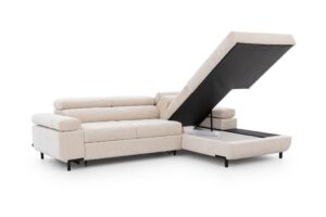 Γωνιακός καναπές/Κρεβάτι Tyro L II/ Μπεζ/ Δεξιά γωνία/276x100x203 BOG5305