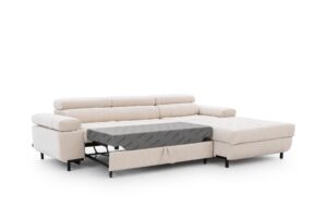 Γωνιακός καναπές/Κρεβάτι Tyro L II/ Μπεζ/ Δεξιά γωνία/276x100x203 BOG5305
