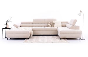 Γωνιακός καναπές/Κρεβάτι Tyro U II/ Μπεζ/ Δεξιά γωνία/343x100x203 BOG5300