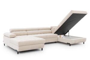 Γωνιακός καναπές/Κρεβάτι Tyro U II/ Μπεζ/ Δεξιά γωνία/343x100x203 BOG5300