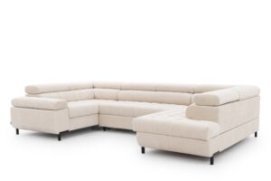 Γωνιακός καναπές/Κρεβάτι Tyro U/ Μπεζ/ Αριστερή γωνία/340x100x203 BOG5301