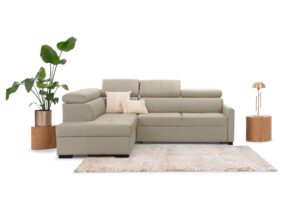 Γωνιακός καναπές/κρεβάτι Tare / Μπεζ/ Αριστερή γωνία/ 249x104x202 BOG4666