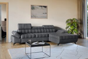 Γωνιακός καναπές/Κρεβάτι Valer Mini/Γραφίτης/ 290x97x203/ Δεξιά γωνία BOG2721