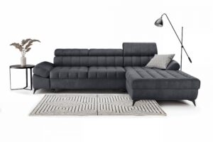 Γωνιακός καναπές/Κρεβάτι Valer Mini/Γραφίτης/ 290x97x203/ Δεξιά γωνία BOG2721
