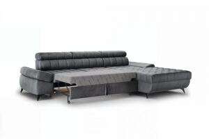 Γωνιακός καναπές/Κρεβάτι Valer Mini/Γραφίτης/ 290x97x203/ Δεξιά γωνία BOG2721