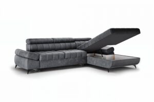 Γωνιακός καναπές/Κρεβάτι Valer Mini/Γραφίτης/ 290x97x203/ Δεξιά γωνία BOG2721
