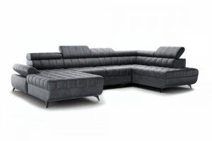 Γωνιακός καναπές/Κρεβάτι Valer U II/Γραφίτης/ 347x97x203/ Δεξιά γωνία BOG2766