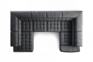 Γωνιακός καναπές/Κρεβάτι Valer U/Γραφίτης/ 340x97x203/ Δεξιά γωνία BOG2765