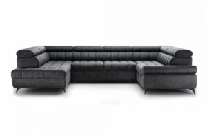 Γωνιακός καναπές/Κρεβάτι Valer U/Γραφίτης/ 340x97x203/ Δεξιά γωνία BOG2765