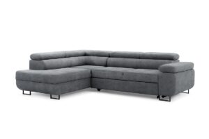 Γωνιακός καναπές/Κρεβάτι Anna L/ Γραφίτης/ Αριστερή γωνία/271x98x201 BOG5363