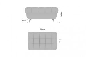 Πουφ Elaris με αποθηκευτικό χώρο/Μπεζ/ 98x44x60 BOG664