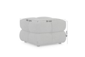 Πουφ Magna Prestige Mini /Γκρι σκούρο/70x44x70 BOG563