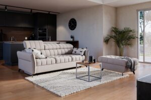 Καναπές/Κρεβάτι Elaris/ Μπεζ/ 214x97x99 BOG3357